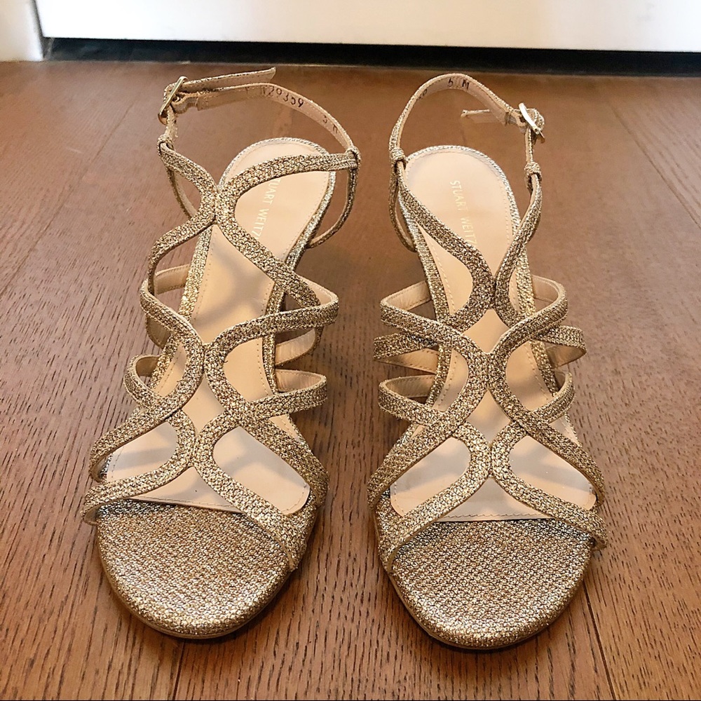 Stuart Weitzman Gold Heel Sandle